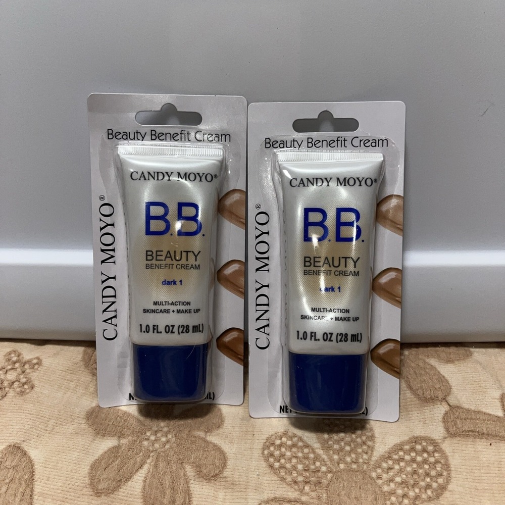 NEW Candy Moyo Beauty Benefit B.B. Cream Dark 1 Foundation Conceler Lot Of 2